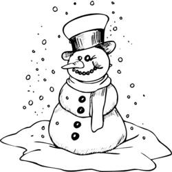 ぬりえページ: 雪だるま (キャラクター) #89194 - 無料の印刷可能なぬりえページ