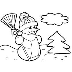 ぬりえページ: 雪だるま (キャラクター) #89204 - 無料の印刷可能なぬりえページ