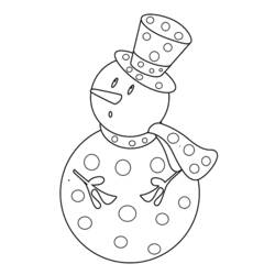 ぬりえページ: 雪だるま (キャラクター) #89209 - 無料の印刷可能なぬりえページ