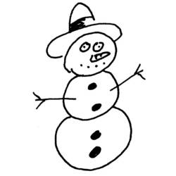 ぬりえページ: 雪だるま (キャラクター) #89255 - 無料の印刷可能なぬりえページ