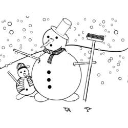 ぬりえページ: 雪だるま (キャラクター) #89274 - 無料の印刷可能なぬりえページ