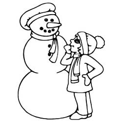 ぬりえページ: 雪だるま (キャラクター) #89276 - 無料の印刷可能なぬりえページ