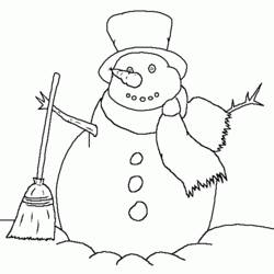 ぬりえページ: 雪だるま (キャラクター) #89286 - 無料の印刷可能なぬりえページ