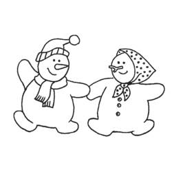 ぬりえページ: 雪だるま (キャラクター) #89293 - 無料の印刷可能なぬりえページ