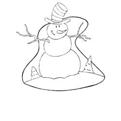 ぬりえページ: 雪だるま (キャラクター) #89304 - 無料の印刷可能なぬりえページ