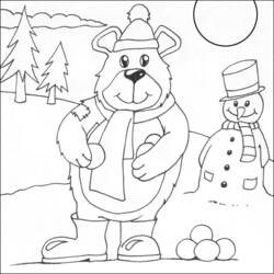 ぬりえページ: 雪だるま (キャラクター) #89324 - 無料の印刷可能なぬりえページ