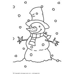 ぬりえページ: 雪だるま (キャラクター) #89346 - 無料の印刷可能なぬりえページ