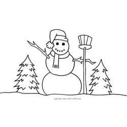 ぬりえページ: 雪だるま (キャラクター) #89349 - 無料の印刷可能なぬりえページ