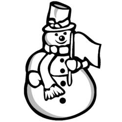 ぬりえページ: 雪だるま (キャラクター) #89352 - 無料の印刷可能なぬりえページ