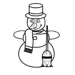 ぬりえページ: 雪だるま (キャラクター) #89362 - 無料の印刷可能なぬりえページ