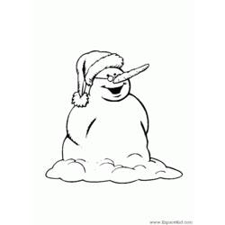 ぬりえページ: 雪だるま (キャラクター) #89373 - 無料の印刷可能なぬりえページ