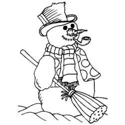 ぬりえページ: 雪だるま (キャラクター) #89394 - 無料の印刷可能なぬりえページ