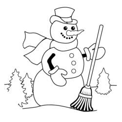 ぬりえページ: 雪だるま (キャラクター) #89448 - 無料の印刷可能なぬりえページ