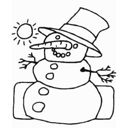 ぬりえページ: 雪だるま (キャラクター) #89451 - 無料の印刷可能なぬりえページ