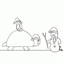 ぬりえページ: 雪だるま (キャラクター) #89456 - 無料の印刷可能なぬりえページ