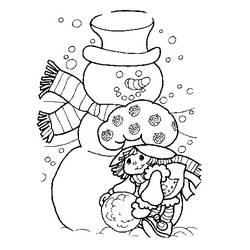 ぬりえページ: 雪だるま (キャラクター) #89466 - 無料の印刷可能なぬりえページ