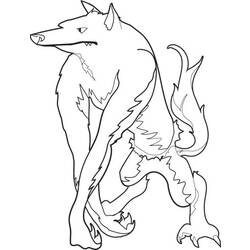 ぬりえページ: 人狼 (キャラクター) #100003 - 無料の印刷可能なぬりえページ