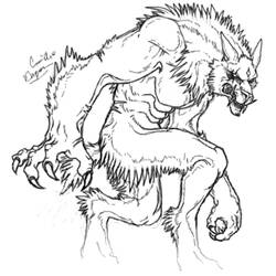 ぬりえページ: 人狼 (キャラクター) #100014 - 無料の印刷可能なぬりえページ