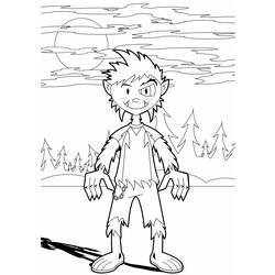 ぬりえページ: 人狼 (キャラクター) #100016 - 無料の印刷可能なぬりえページ