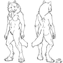 ぬりえページ: 人狼 (キャラクター) #100032 - 無料の印刷可能なぬりえページ