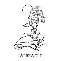 ぬりえページ: 人狼 (キャラクター) #100081 - 無料の印刷可能なぬりえページ