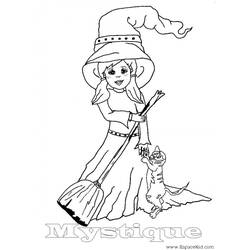ぬりえページ: 魔女 (キャラクター) #108251 - 無料の印刷可能なぬりえページ