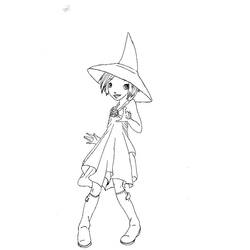 ぬりえページ: 魔女 (キャラクター) #108388 - 無料の印刷可能なぬりえページ