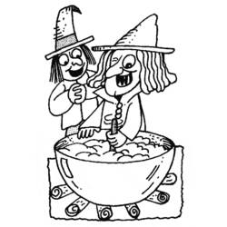 ぬりえページ: 魔女 (キャラクター) #108407 - 無料の印刷可能なぬりえページ