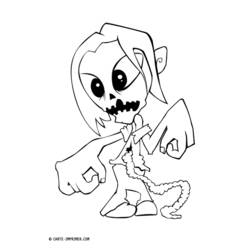 ぬりえページ: ゾンビ (キャラクター) #85701 - 無料の印刷可能なぬりえページ