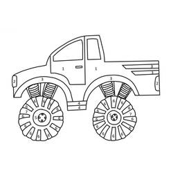 ぬりえ: トラックの数字塗り絵 - 無料の印刷可能なぬりえページ
