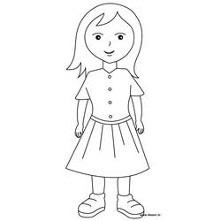 ぬりえ: 女の子 - 無料の印刷可能なぬりえページ