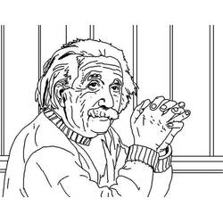 ぬりえ: Einstein - 無料の印刷可能なぬりえページ