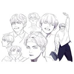 ぬりえ: BTS - 無料の印刷可能なぬりえページ