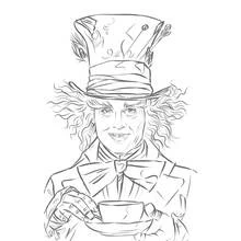 ぬりえ: Johnny Depp - 無料の印刷可能なぬりえページ