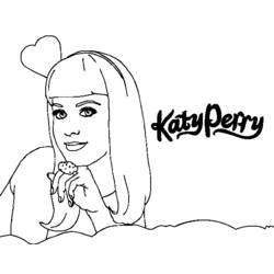 ぬりえ: Katy Perry - 無料の印刷可能なぬりえページ