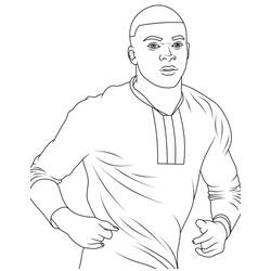 ぬりえ: Kylian Mbappe - 無料の印刷可能なぬりえページ