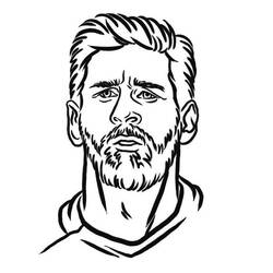 ぬりえ: Lionel Messi - 無料の印刷可能なぬりえページ