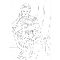 ぬりえ: Marie Curie - 無料の印刷可能なぬりえページ