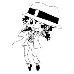 ぬりえ: Michael Jackson - 無料の印刷可能なぬりえページ