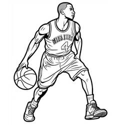 ぬりえ: Michael Jordan - 無料の印刷可能なぬりえページ