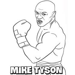 ぬりえ: Mike Tyson - 無料の印刷可能なぬりえページ