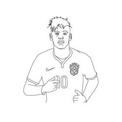 ぬりえ: Neymar - 無料の印刷可能なぬりえページ