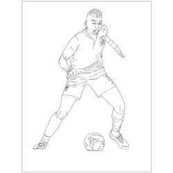 ぬりえ: Paul Pogba - 無料の印刷可能なぬりえページ