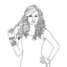 ぬりえ: Taylor Swift - 無料の印刷可能なぬりえページ