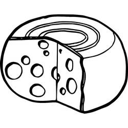 ぬりえ: チーズ - 無料の印刷可能なぬりえページ