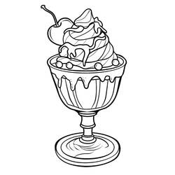 ぬりえ: アイスクリーム - 無料の印刷可能なぬりえページ