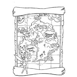 ぬりえ: 宝の地図 - 無料の印刷可能なぬりえページ