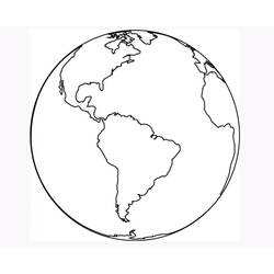 ぬりえ: 世界地図 - 無料の印刷可能なぬりえページ