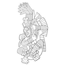 ぬりえページ: アステカ神話 (神々と女神) #111592 - 無料の印刷可能なぬりえページ