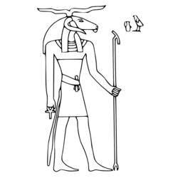 ぬりえページ: エジプト神話 (神々と女神) #111128 - 無料の印刷可能なぬりえページ